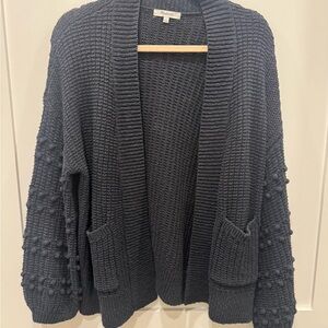 Madewell Textured Black Cardigan Sweater